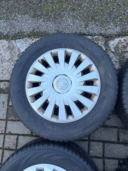ORIGINÁL disky Škoda, Volkswagen R16, 5x112 - ZIMNÍ PNEU - 6