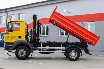 4X4 TŘÍSTRANNÝ SKLÁPĚČ + HYDRAULICKÁ RUKA - MAN TGA 18.280 - 6