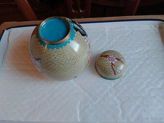 Pěkná smaltovaná doza- Cloisonné - 6