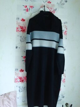 Teplé pletené šaty s rolákem 50/54 - 6