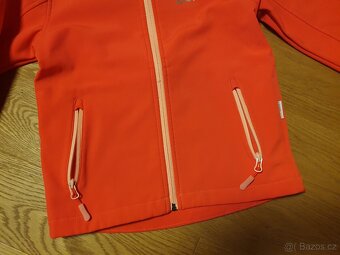 Bunda softshellová Lewro oranžová, vel. 116-122 - 6
