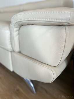 kožená sedaci souprava - rozkládací s úložným prostorem - 6