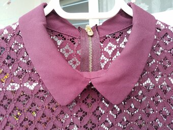 Krásné krajkové šaty s límečkem Dorothy Perkins vel. 40 - 6