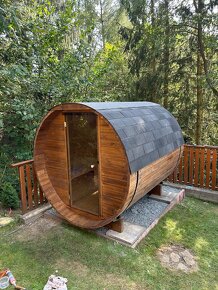 Zahradní finská sudová sauna - 6