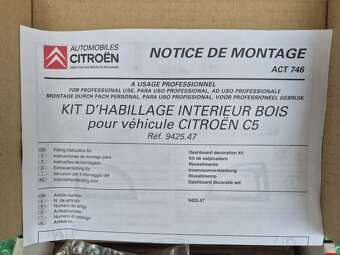 ozdobný dekor výdechů palubní desky Citroen C5 942547 , 9425 - 6