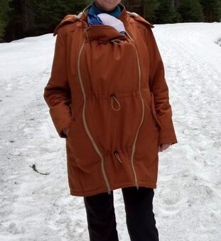 Nosící či těhotenský zimní kabát Liliputi, velikost M - 6