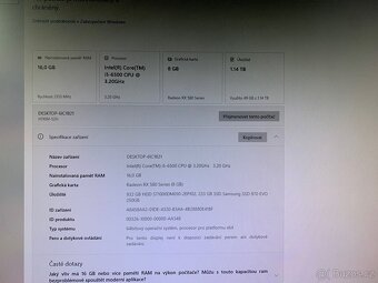 Herní PC – i5 6500/RX 580 8GB NITRO+ SE/16GB/SSD+HDD - 6