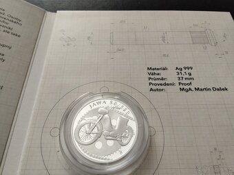 Stříbrné mince" Na kolech" kompletní sada, bezvadná stav - 6