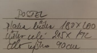 Manželská postel s roštem a úložným prostorem - 6