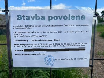 Prodej stavebního pozemku v obci Říkov, cca 1100 m2 - 6