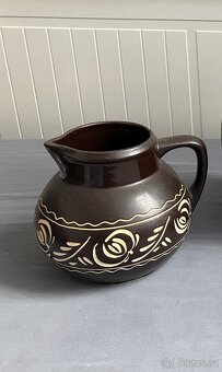 Keramický džbán, zdobeno rytím, 2 l - 6