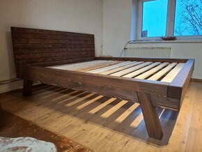 Masivní severská modřínová postel - 6