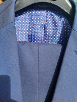 Společenský pánský oblek vel. 46/182 - modrý - 6