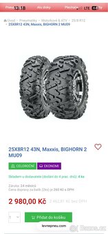 Prodáno Pneu Maxxis Bighorn 2.0 25x10-12 25x8-12 - 6