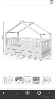 Dětská postel Domek 160x80 - 6