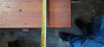 Dreveny masivni stul s lavicemi do sklepa, na chatu - 6