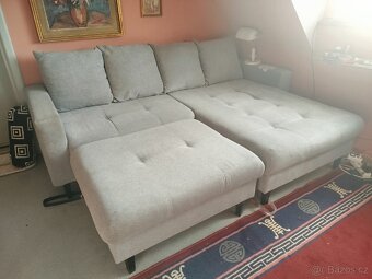 Rohová sedačka + taburet - 6