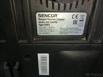 Sáčkový vysavač Sencor 750W - 6