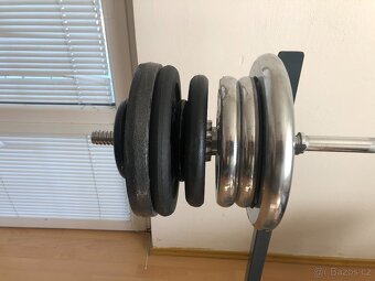 Lavice na bench press + sada činek 100 kg - 6