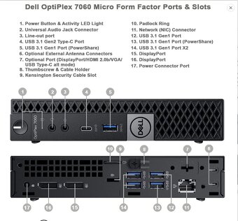 Dell 5060M i5-8500T 8GB DDR4-2666 WiFi/BT W10/W11 - 6