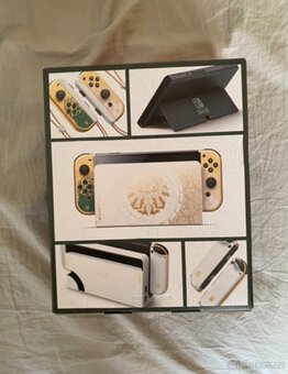 Nintendo Switch Oled Zelda edice + 128GB SD + Příslušenství - 6