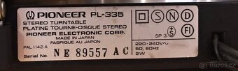 Gramofon PIONEER PL-335 (ROK 1990) PLNÝ AUTOMAT ,NOVÝ ŘEMÍNE - 6