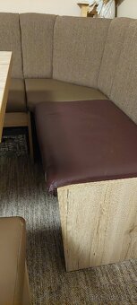 Jídelní rohová sestava stůl židle - 6