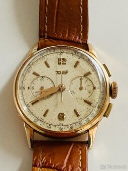 Zlaté 18-karátové chronografy Tissot ze 40. let 20. století - 6