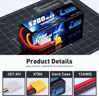 Baterie Zeee 3S LiPo 5200mAh 11,1V 80C - 6