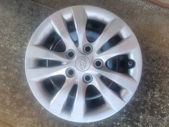 Plechové disky 15" 4ks Hyundai, senzory, poklice - 6