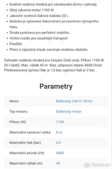 Zahradní vodárna HECHT, NOVÁ, ZÁRUKA - 6