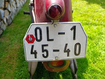 Jawa Pérák 250 patinovka po GO motoru s doklady 1951 - 6