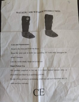 Pooperační + rehab.hlezenní ortéza na nohu..Boot short,,v.M - 6