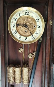 luxusní bohatě vyřezávané a zdobené třízávažové hodiny - 6