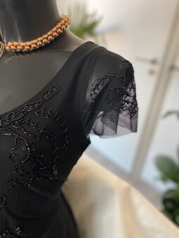 Guess plesové dlouhe pruhledne saty cerne 38 - 6