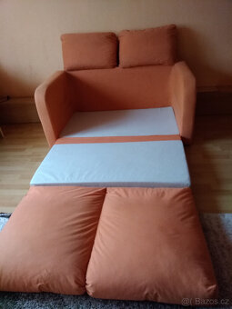 Rozkládací dvoumístná sedací souprava - SLEVA - 6