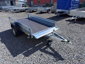 Přívěsný vozík 252x130 cm, sklopný, 130km/h, ot. př. čelo - 6