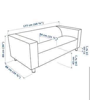 Dvoumístná pohovka Ikea - 6