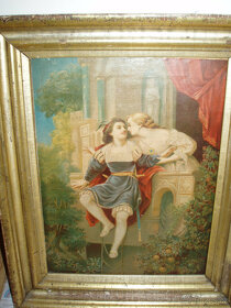 Starožitný obraz plátno - Romeo a Julie - 6