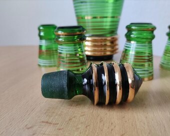 retro čs. likérová karafa - Novoborské sklo - 6