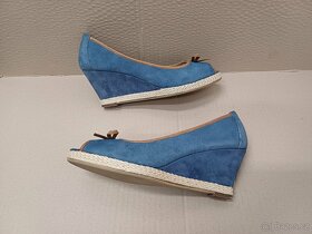 Modré kožené lodičky vel.41 - 6