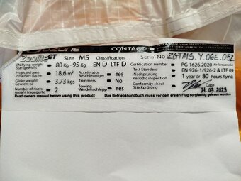 Paraglider OZONE GEOLITE GT, MS,2023,(80-95kg),151h - 6