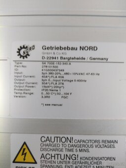 Frekvenční měnič 2x Nordac 700e - 6