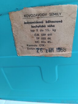 Jednomisková kuch. váha běhounová 1968 - 6