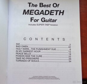 Kytarové tabulatury Overkill, Megadeth - 6