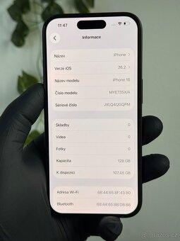 iPhone 16 128GB - 100% baterie - 6