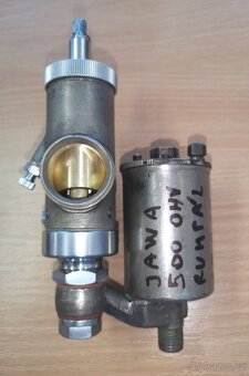 Predám bronzový karburátor Amal 6/142 na Jawu 500 OHV - 6