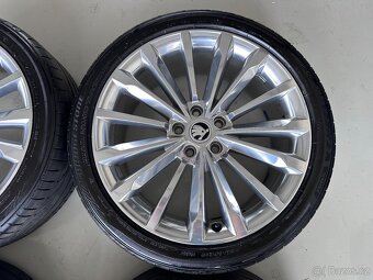Alu sada kol Trinity 5x112 R19, cololeštěné, chrom + pneu - 6