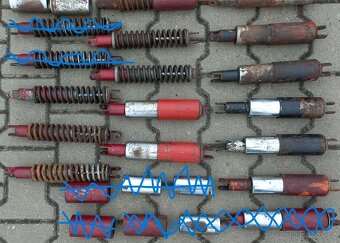 Prodám Jawa ČZ kývačka panelka zadní tlumiče patina renovace - 6