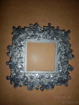 Vánoční stříbrné třpytivé rámečky - 6